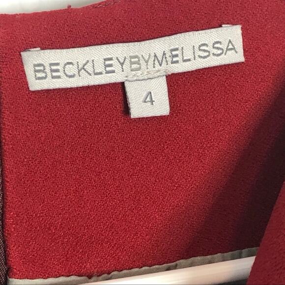 Beckley By Mellissa Mila Oxblood Leather Pleated Mini Dress Sleeveless Luxury - Picture 3 of 14